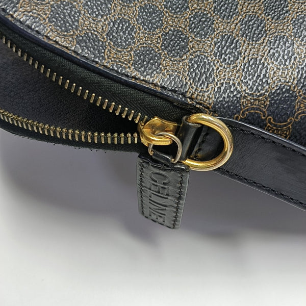 Coated Canvas Top Handle Bag Brown