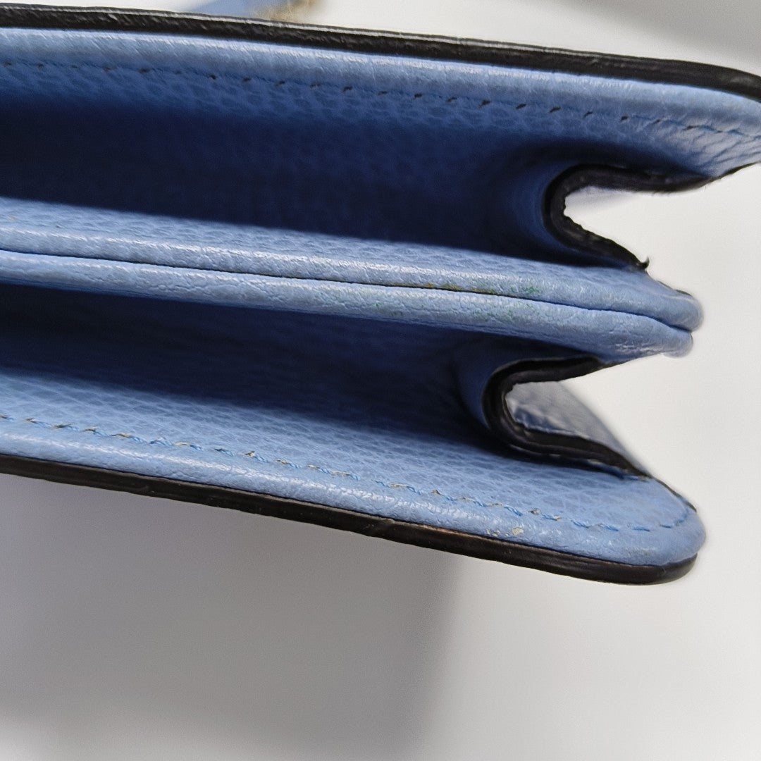 Interlocking G Small Calfskin Blue