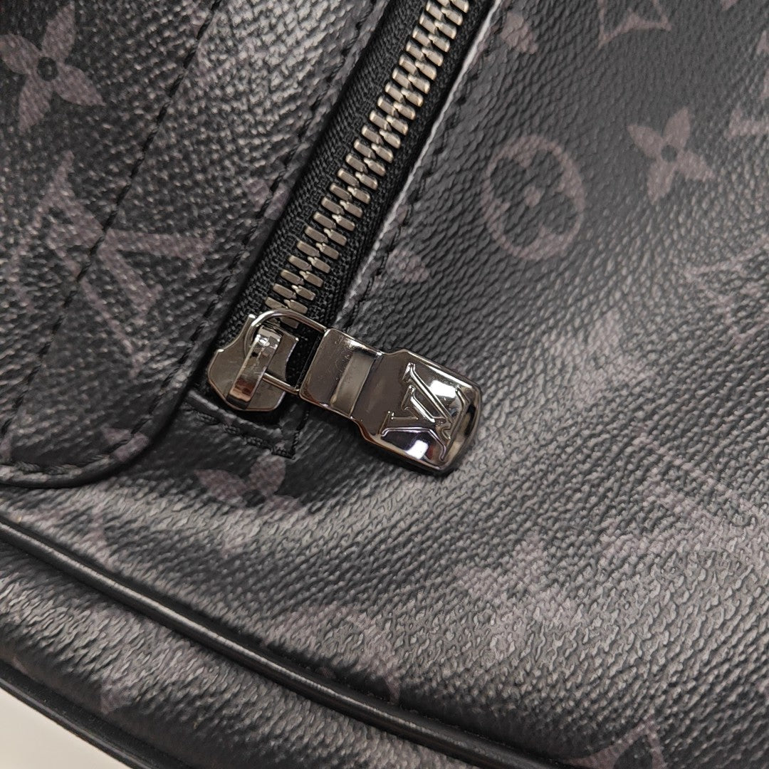DISTRICT MM Monogram Coated Canvas Black