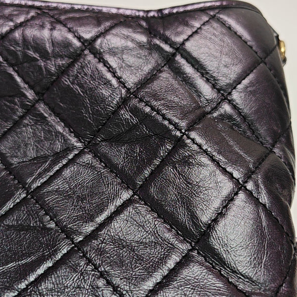 GABRIELLE Medium Quilted Calfskin Purple