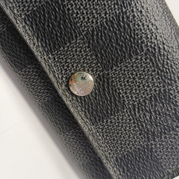 Damier Graphite Coated Canvas Key Pouch Gray