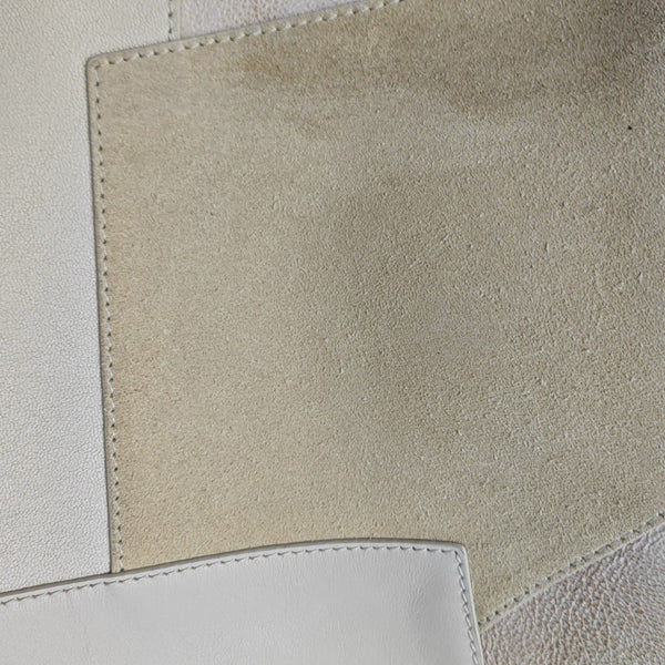 IVY Quilted Suede White