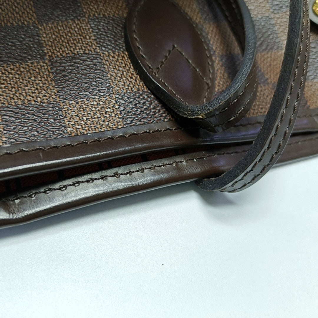 NEVERFULL MM Damier Ebene Coated Canvas Brown