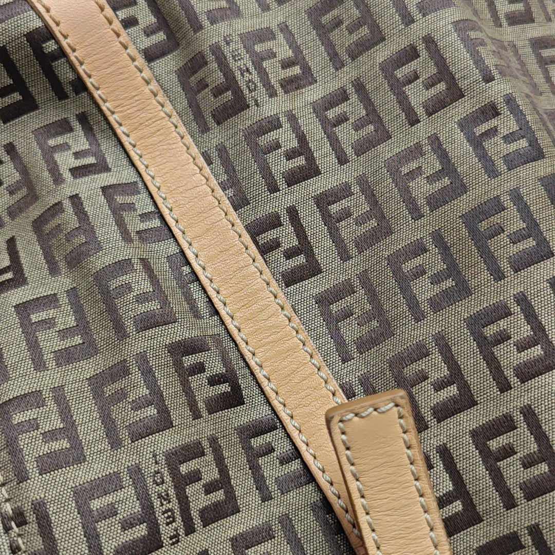 Canvas Top Handle Bag Brown