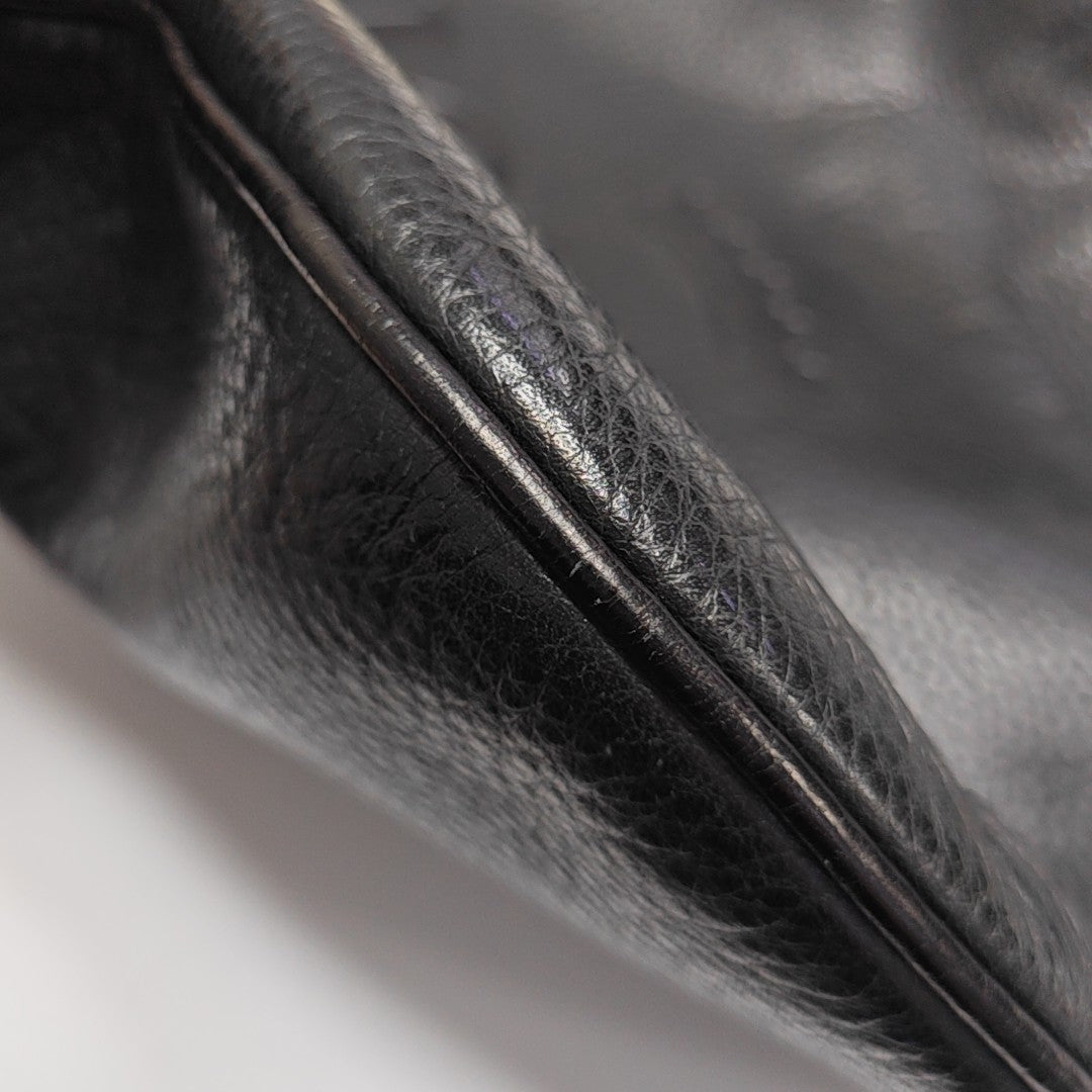 Calfskin Shoulder Bag Black