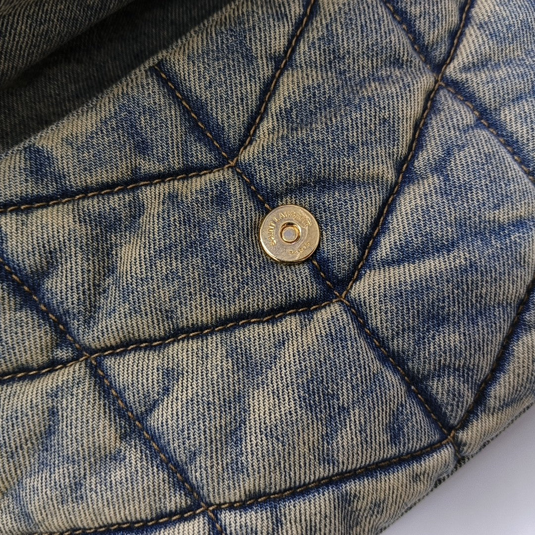 PUFFER Mini Quilted Denim Blue