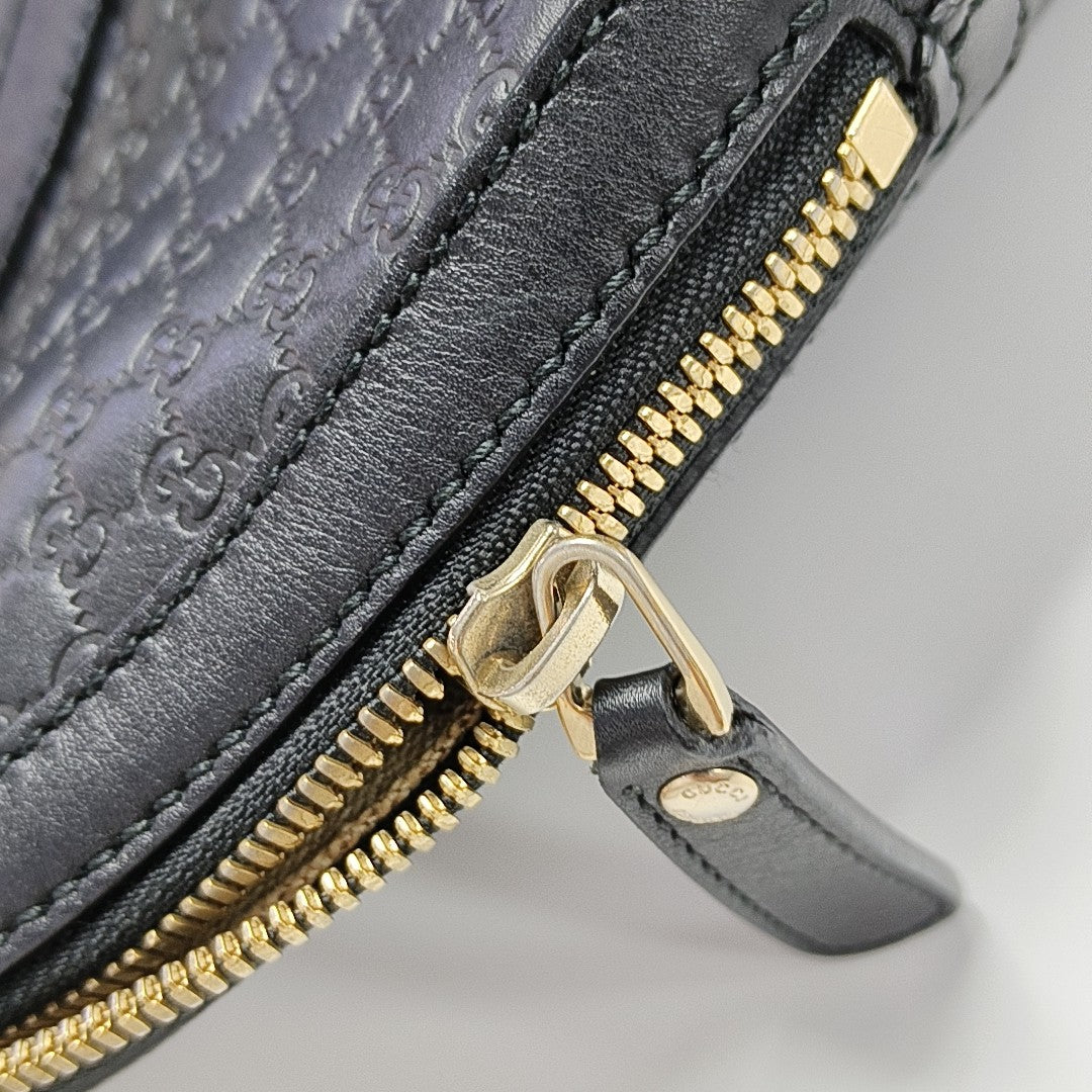 Microguccissima Monogram Calfskin Black