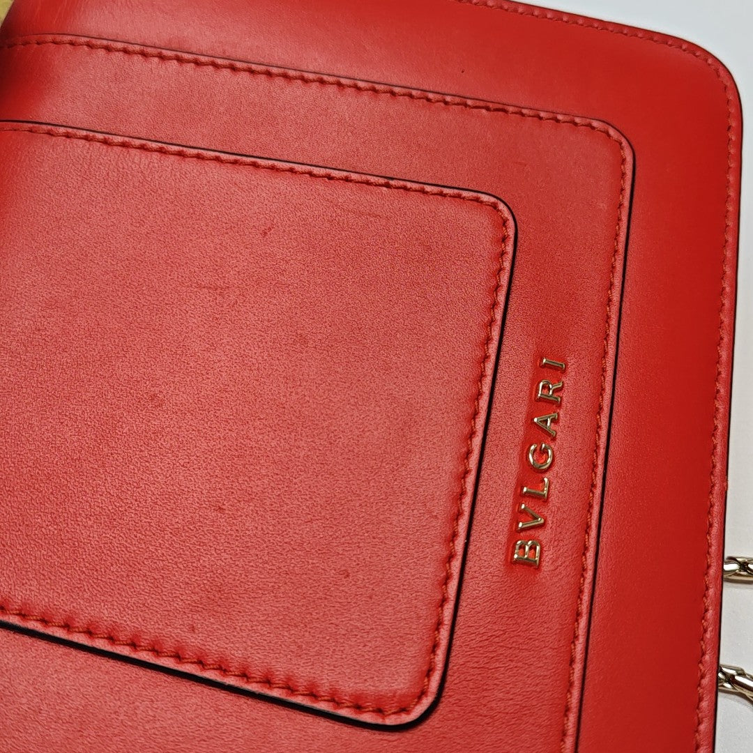 SERPENTI FOREVER Small Calfskin Red