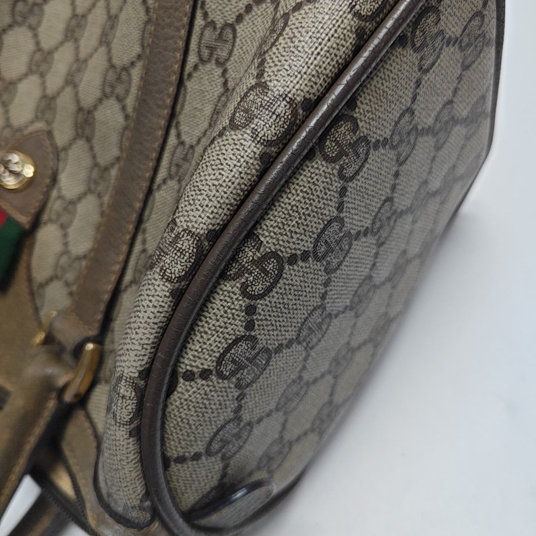 Monogram Coated Canvas Top Handle Bag Beige