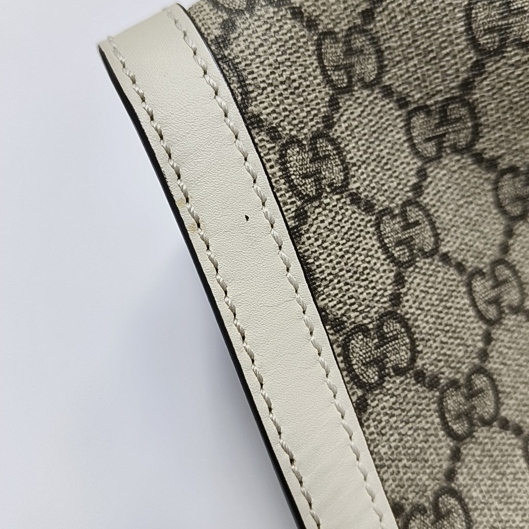 Padlock Medium Monogram Coated Canvas Beige