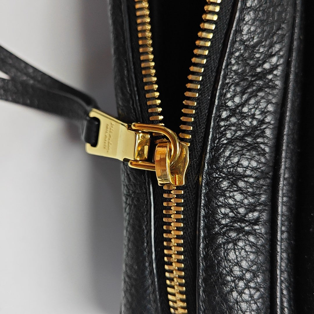 Calfskin Shoulder Bag Black