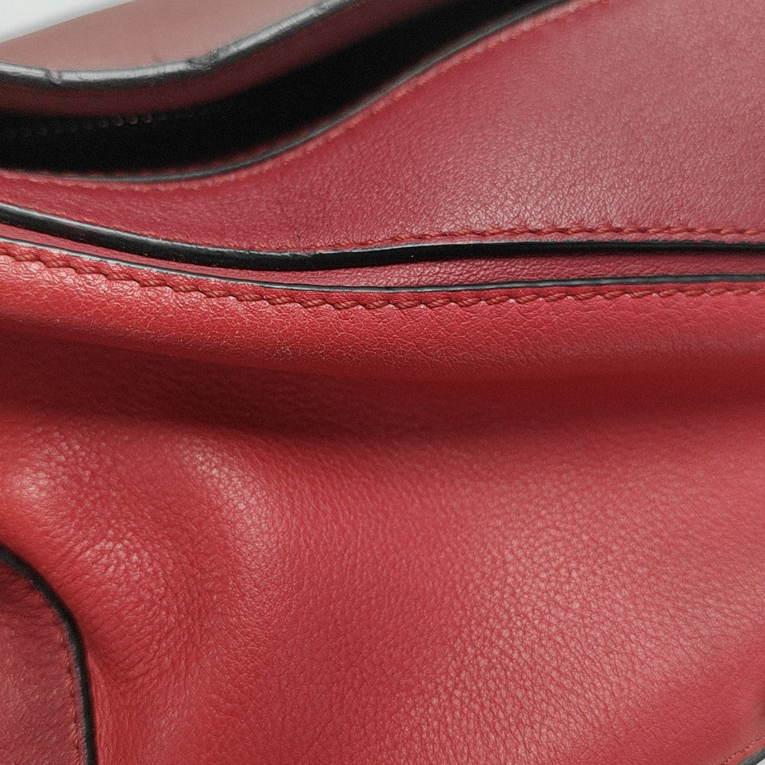 Puzzle Small Calfskin Red