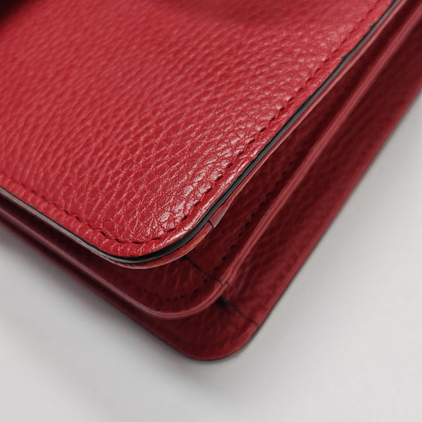 Interlocking G Small Calfskin Red