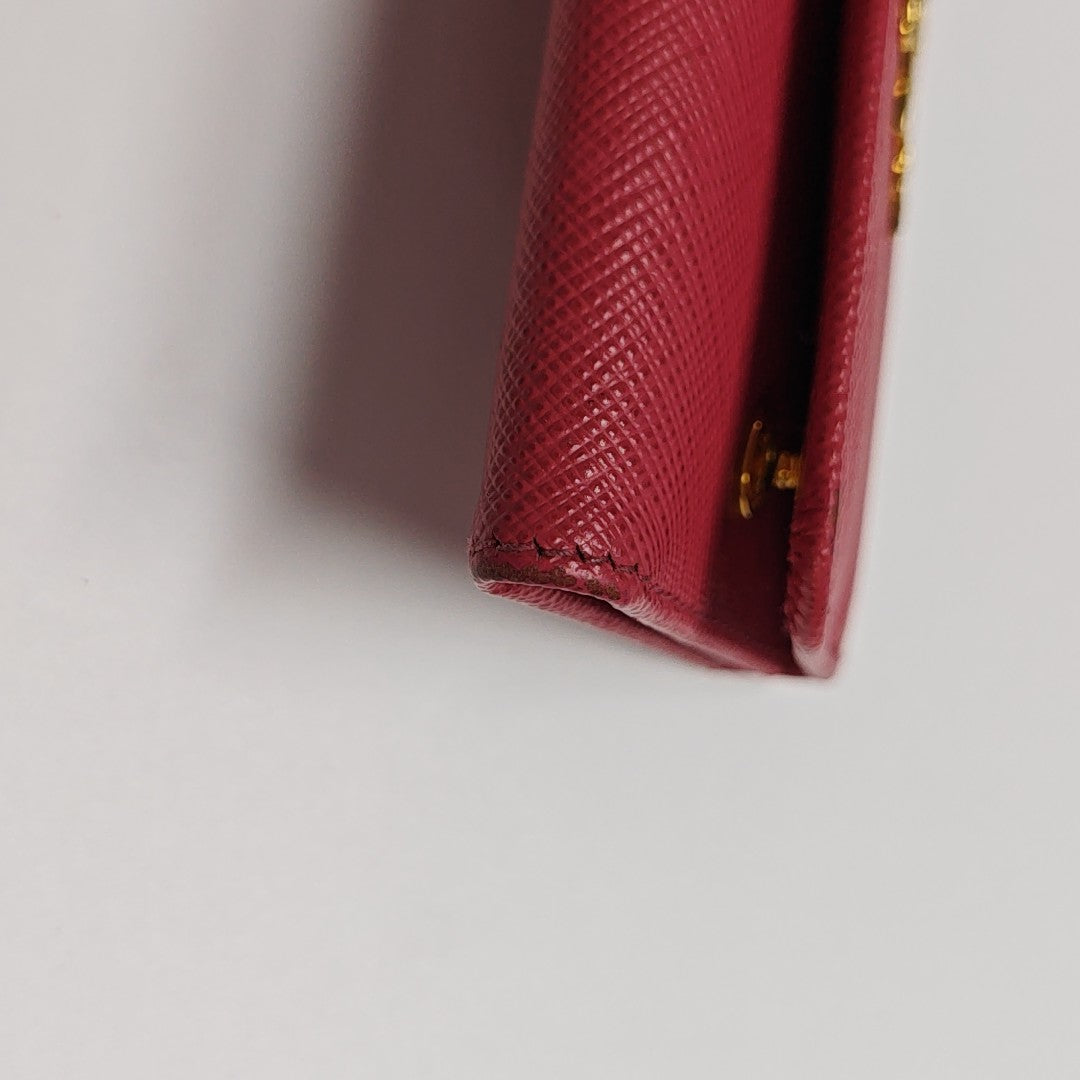 Calfskin Key Pouch Red