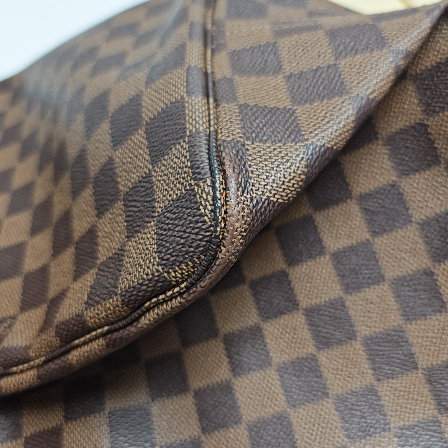 NEVERFULL GM Damier Ebene Coated Canvas Brown
