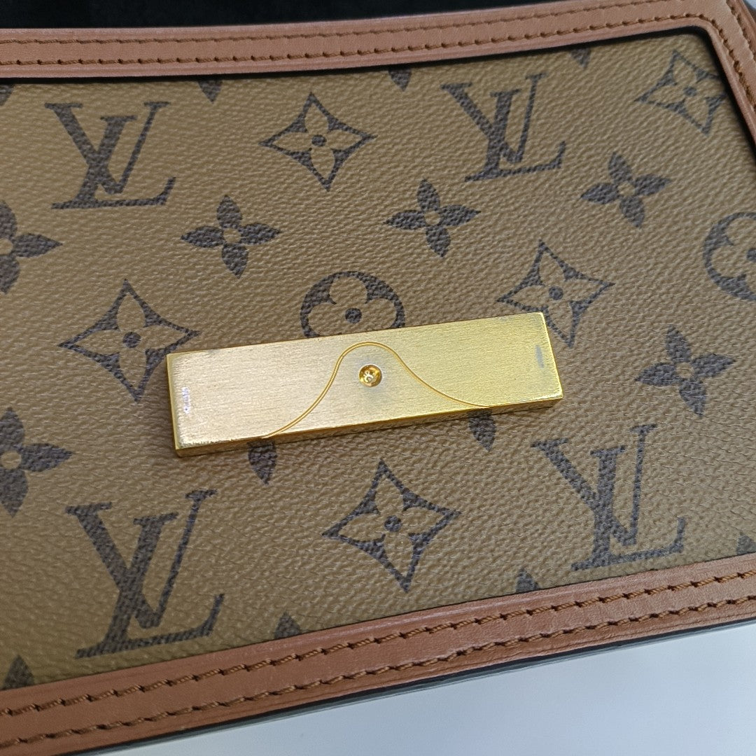 DAUPHINE Mini Monogram Coated Canvas Brown