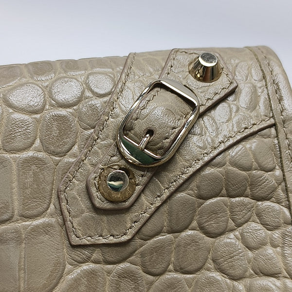 Classic Metallic Edge City Medium Calfskin Beige