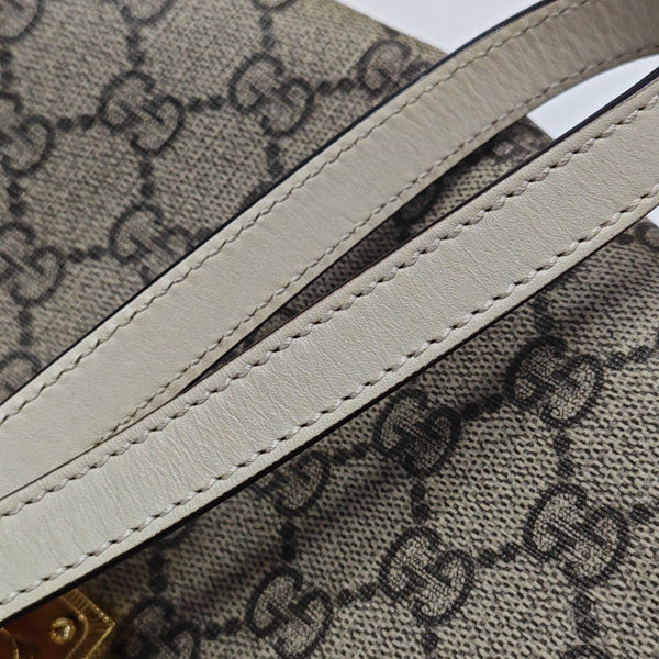 Padlock Small Monogram Coated Canvas Beige
