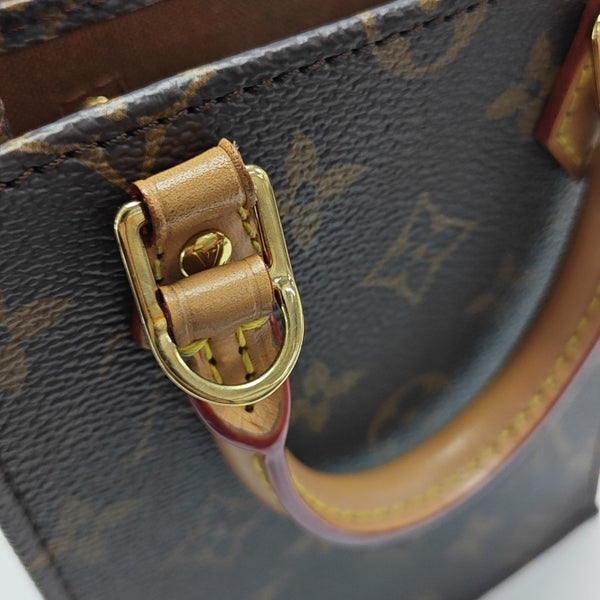 SAC PLAT Mini Monogram Coated Canvas Brown