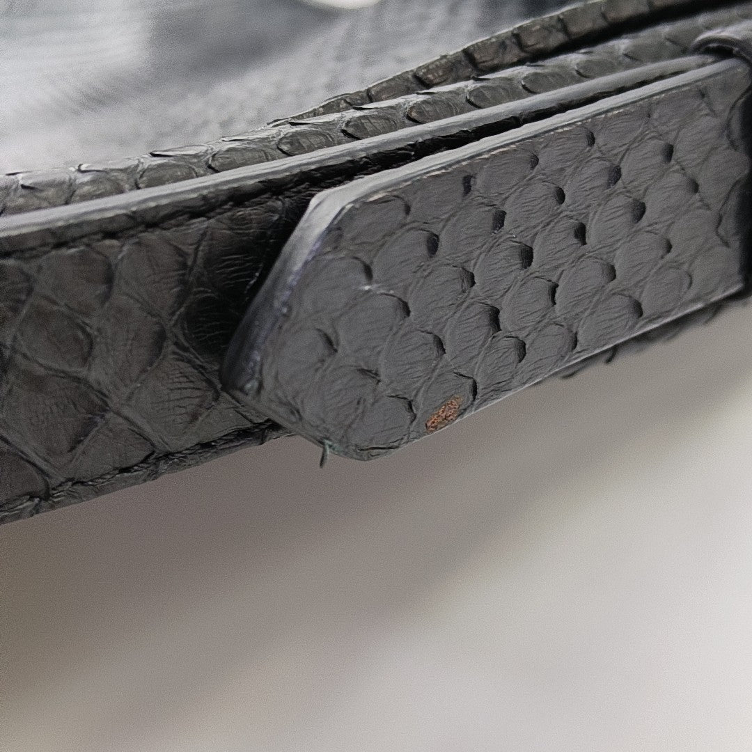 Python Shoulder Bag Black