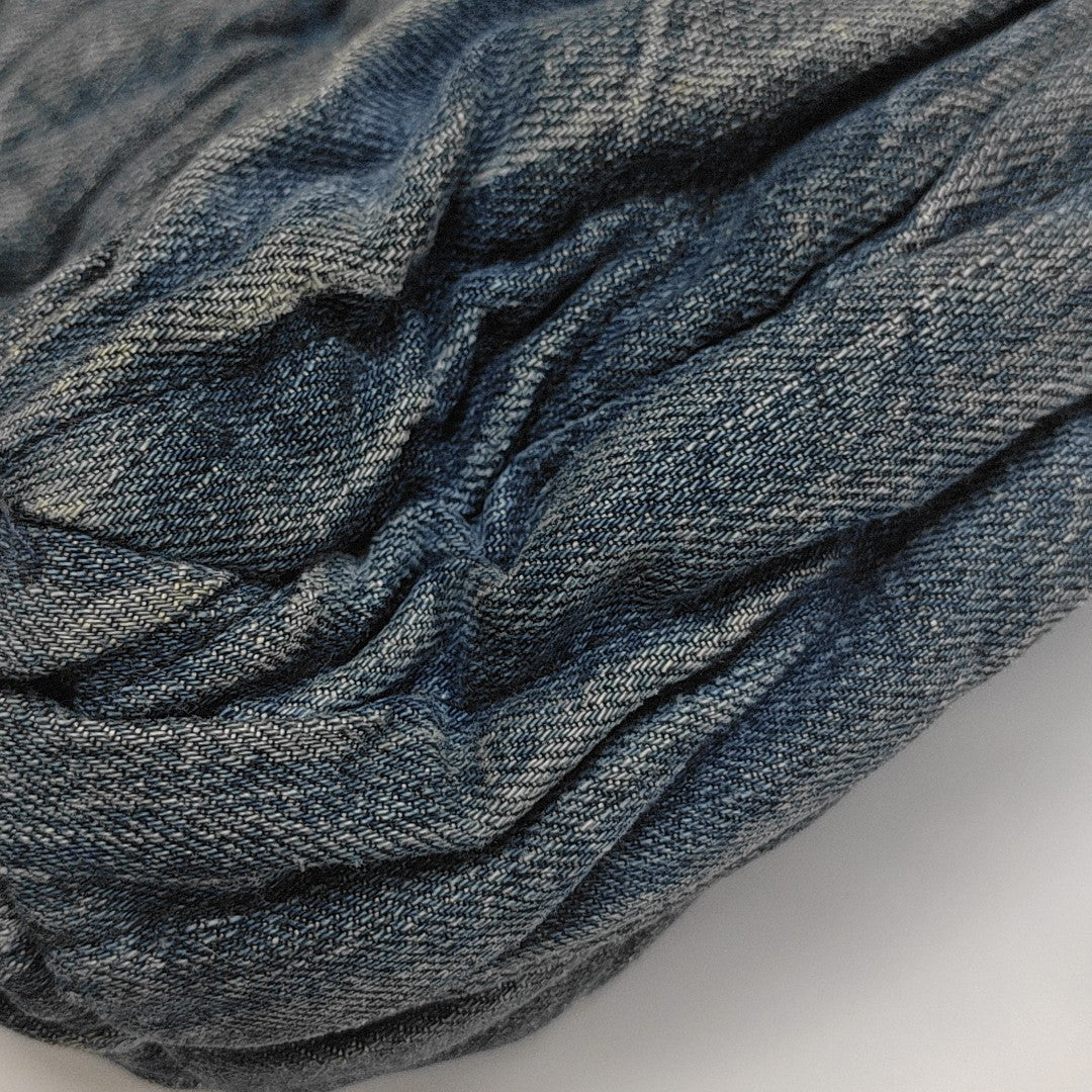 Quilted Denim Tote Bag Blue
