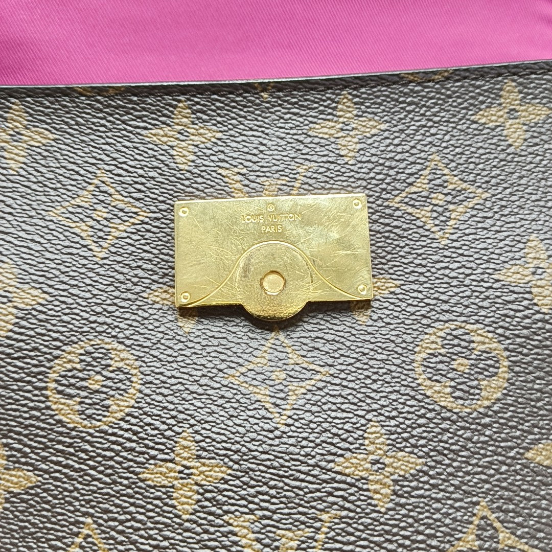CLUNY PM Monogram Coated Canvas Brown