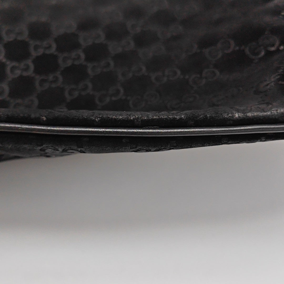 Monogram Suede Shoulder Bag Black