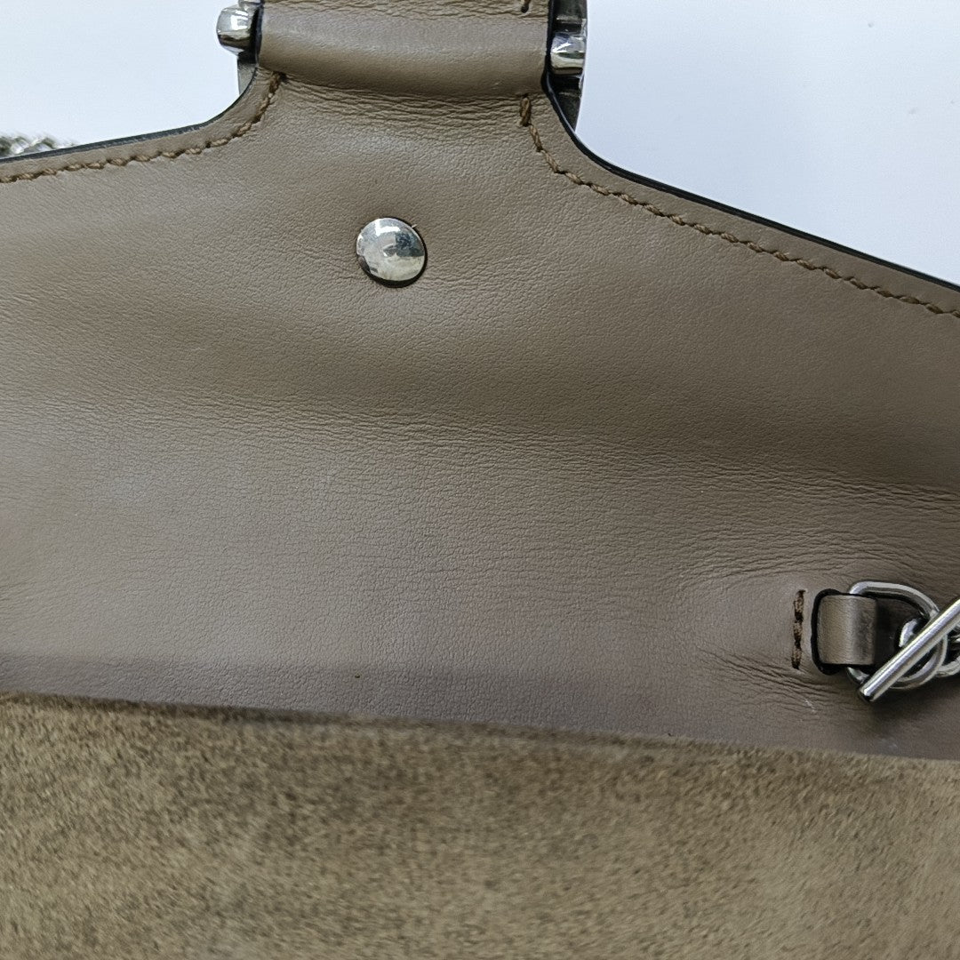 Dionysus Super Mini Monogram Coated Canvas Beige