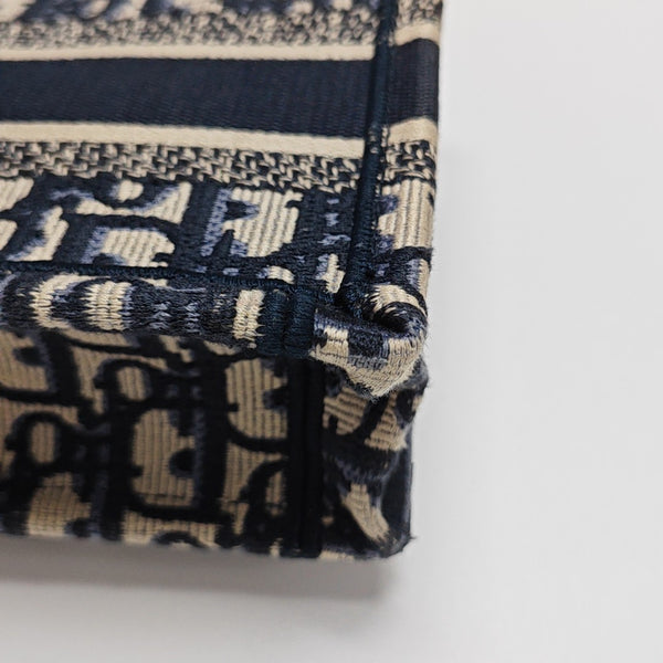 Book Tote Mini Oblique Canvas Blue