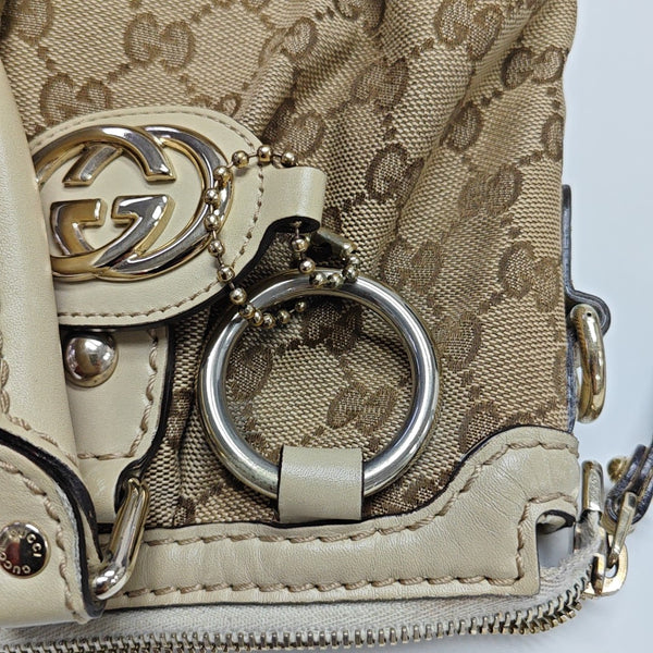 Sukey Monogram Canvas Beige