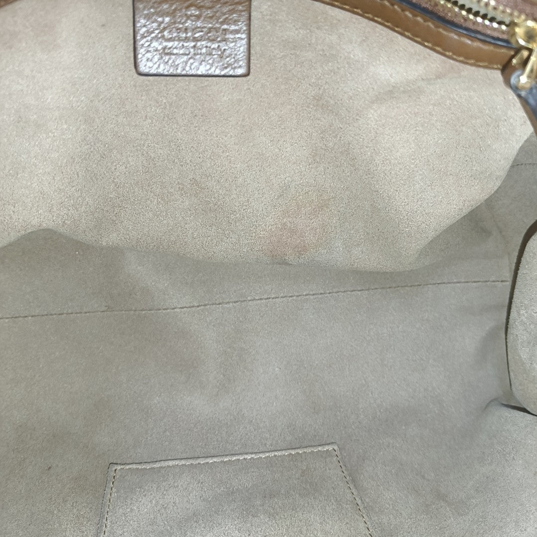 Padlock Medium Monogram Coated Canvas Beige