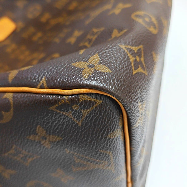 SPEEDY 30 Monogram Coated Canvas Brown