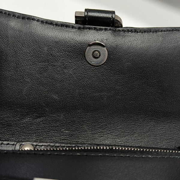 Hourglass Small Calfskin Black
