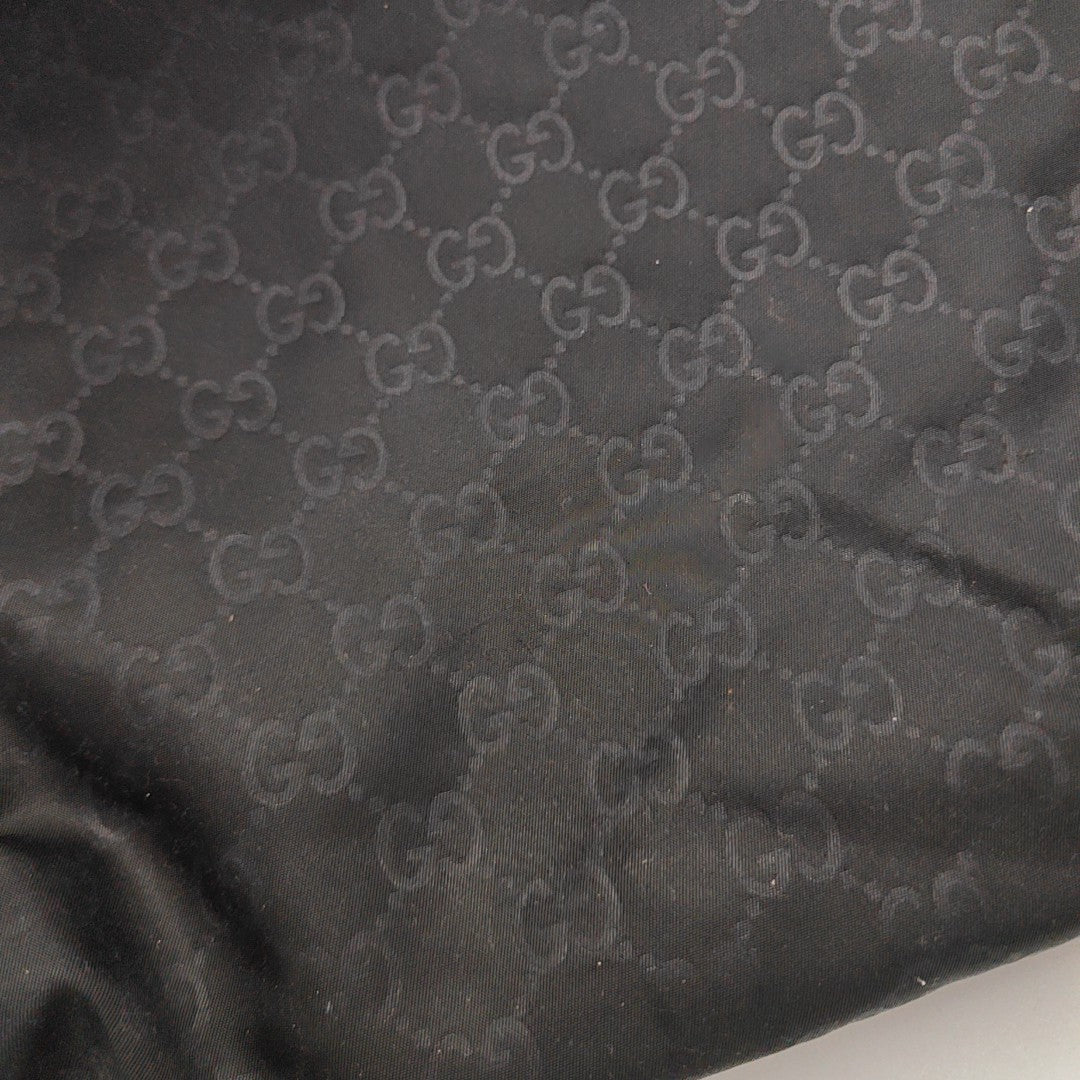 Monogram Fabric Tote Bag Black
