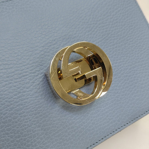 Interlocking G Small Calfskin Blue