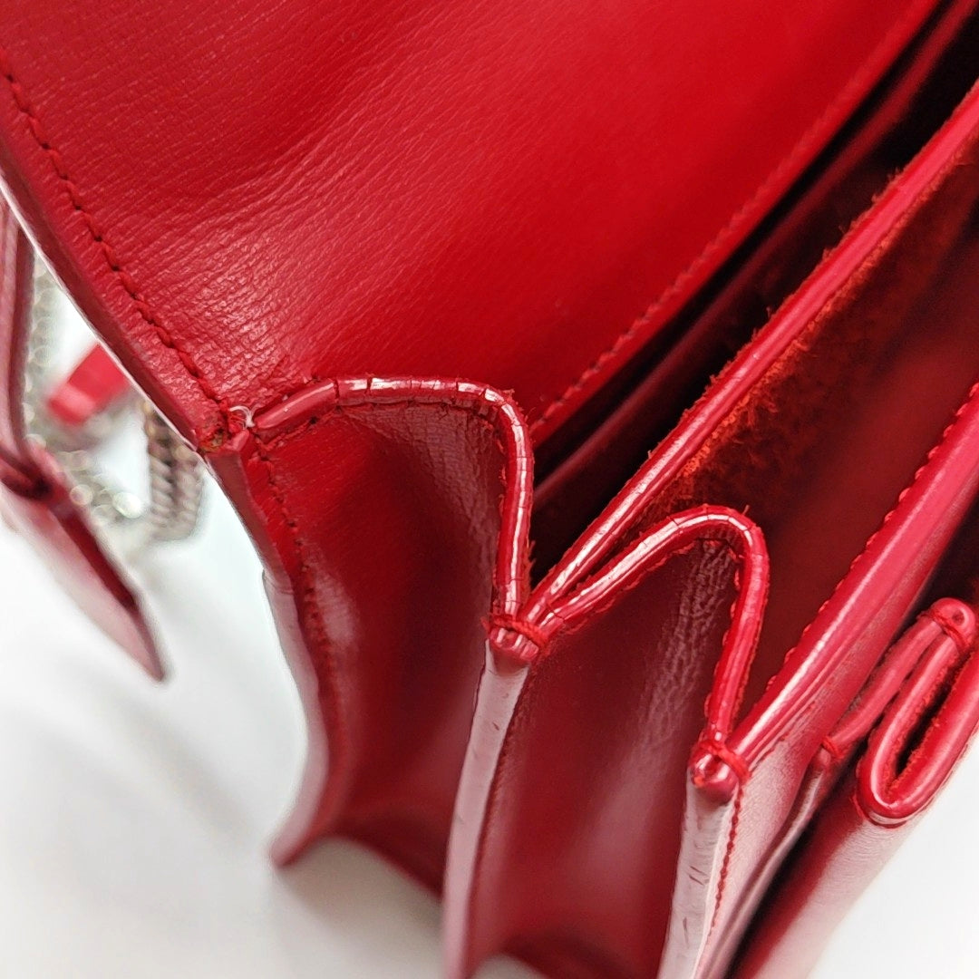 SUNSET Medium Calfskin Red
