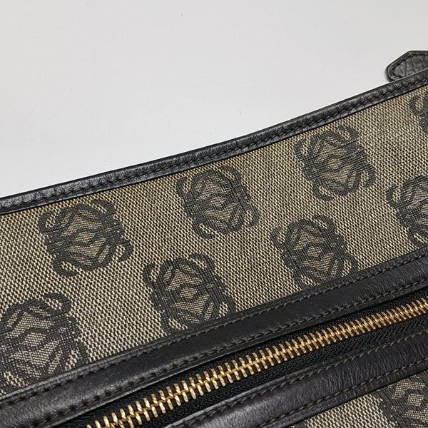 Monogram Coated Canvas Shoulder Bag Gray