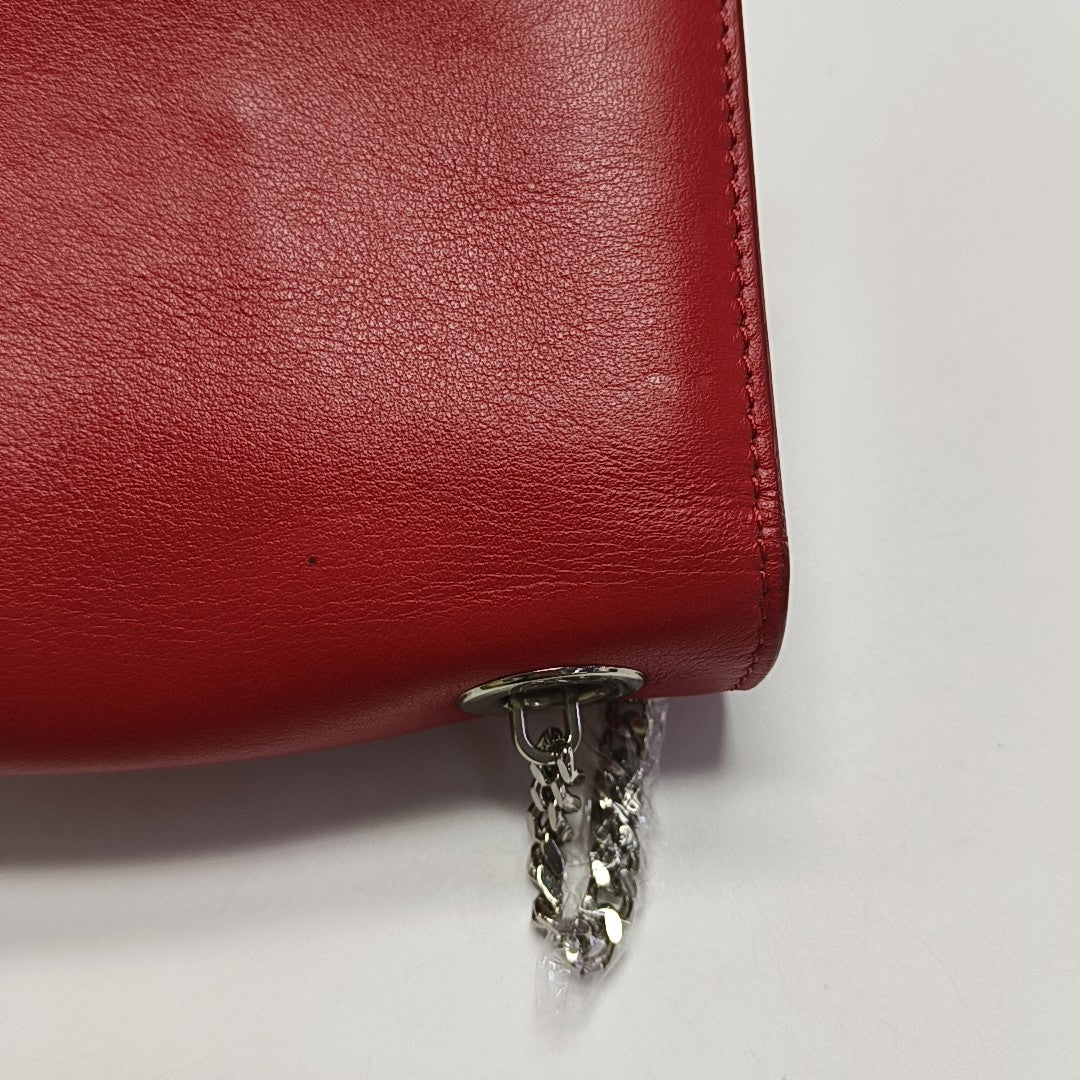 Calfskin Shoulder Bag Mini Red