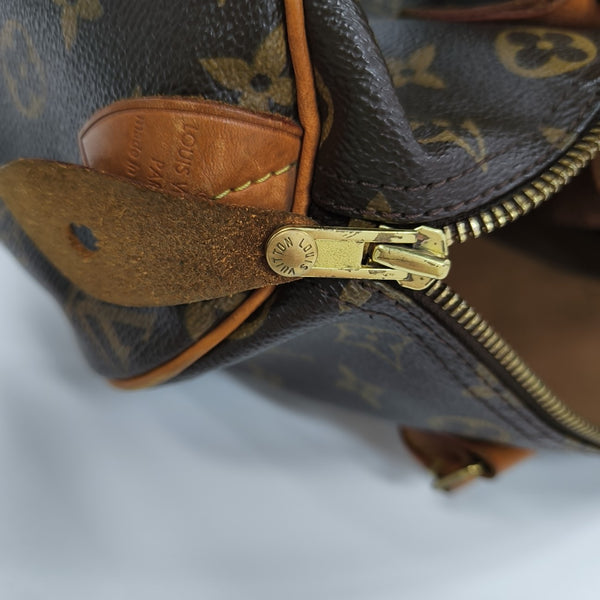 SPEEDY 30 Monogram Coated Canvas Brown