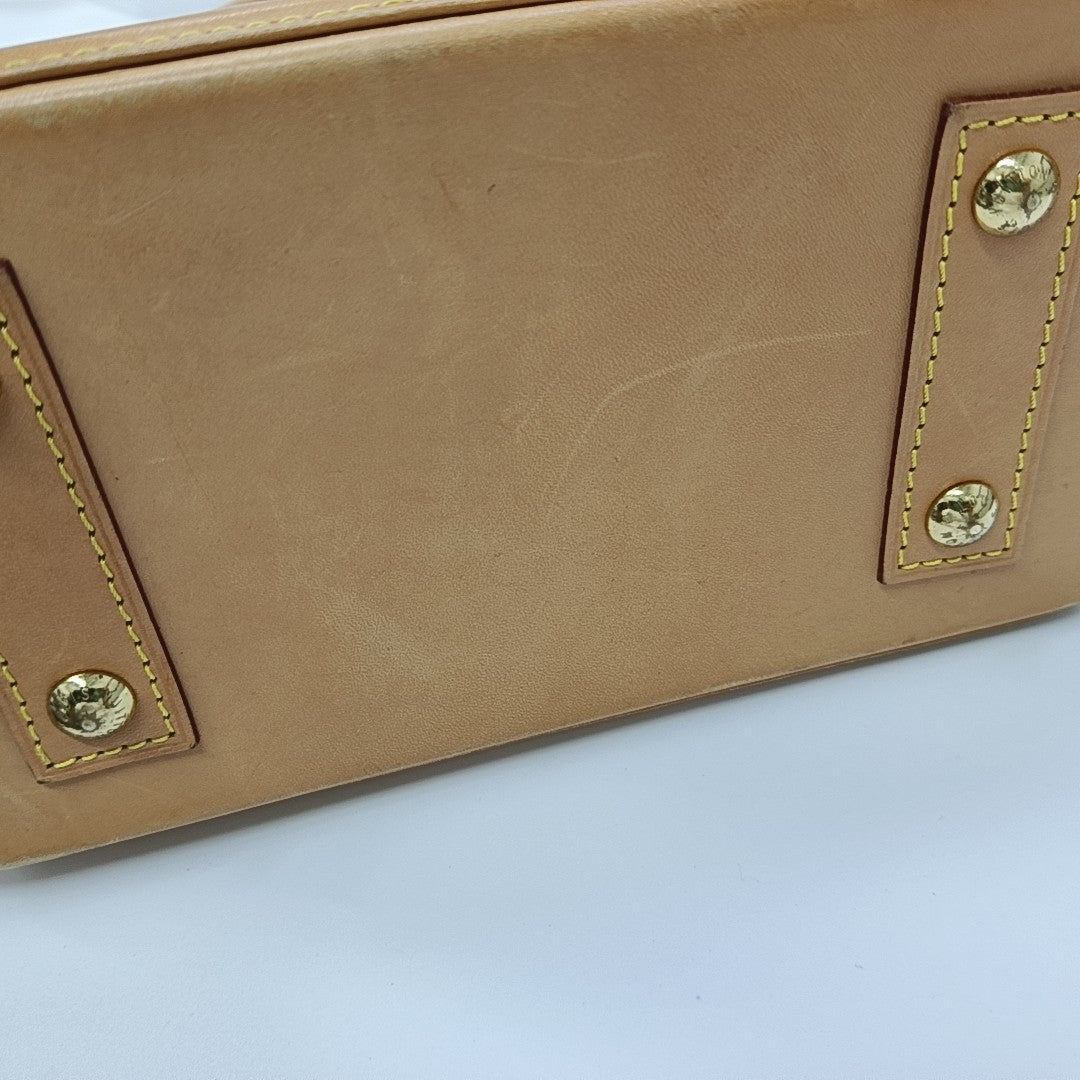 ALMA BB Monogram Coated Canvas Brown