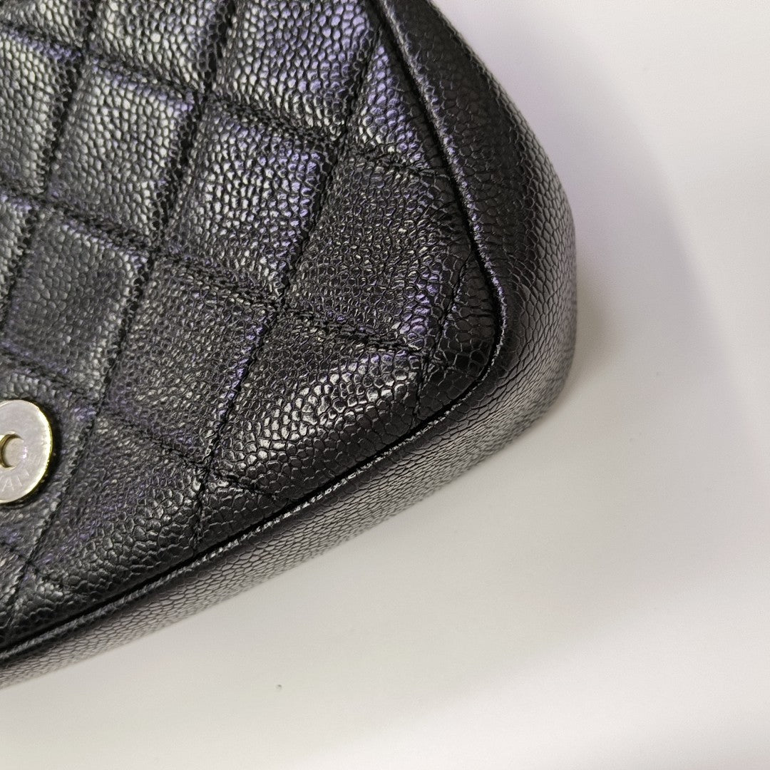 SO BLACK Quilted Grained Calfskin Black