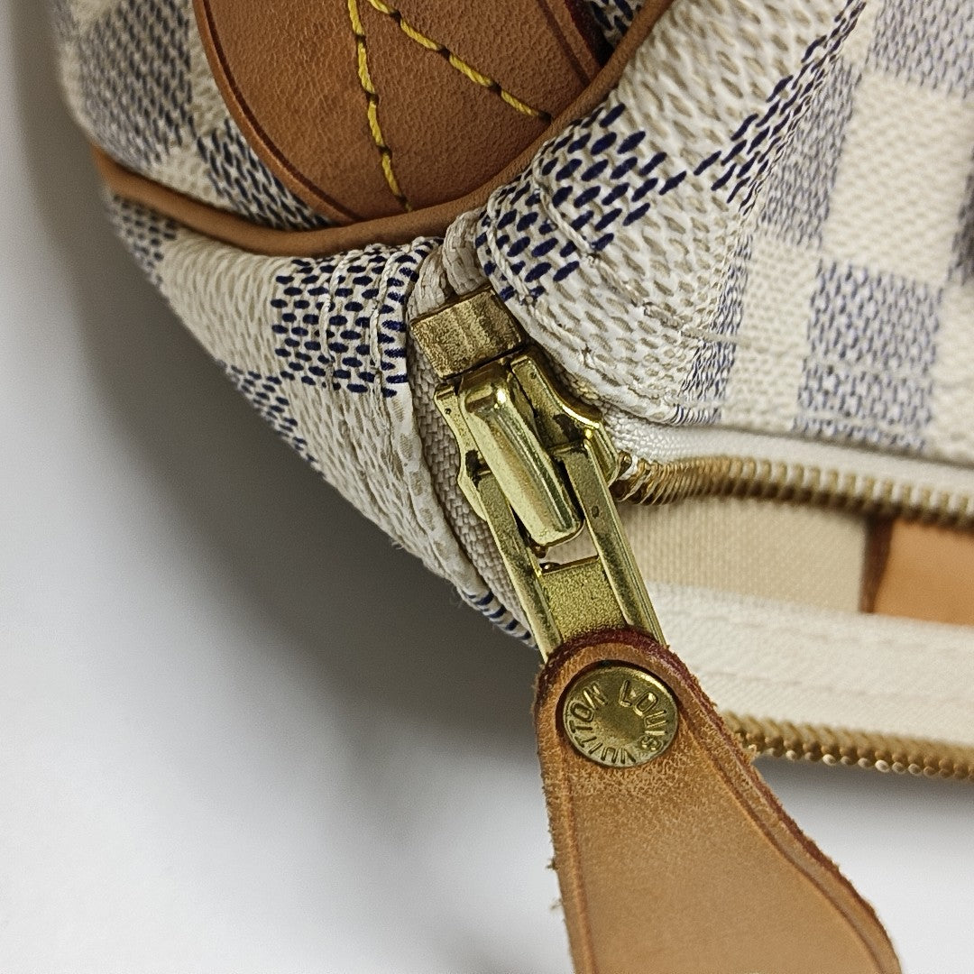 SPEEDY 30 Damier Azur Coated Canvas White