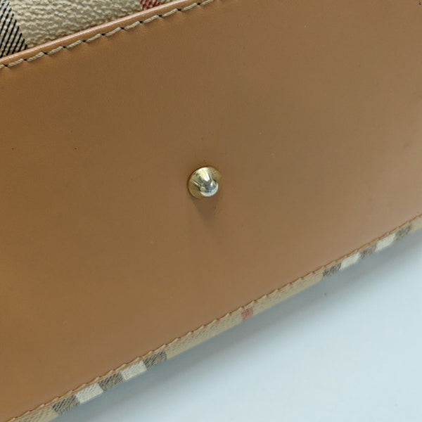 Coated Canvas Shoulder Bag Beige