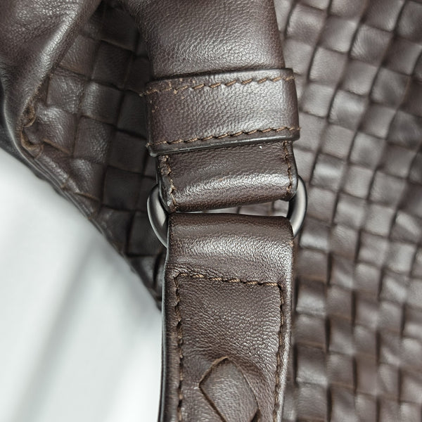 Calfskin Top Handle Bag Brown