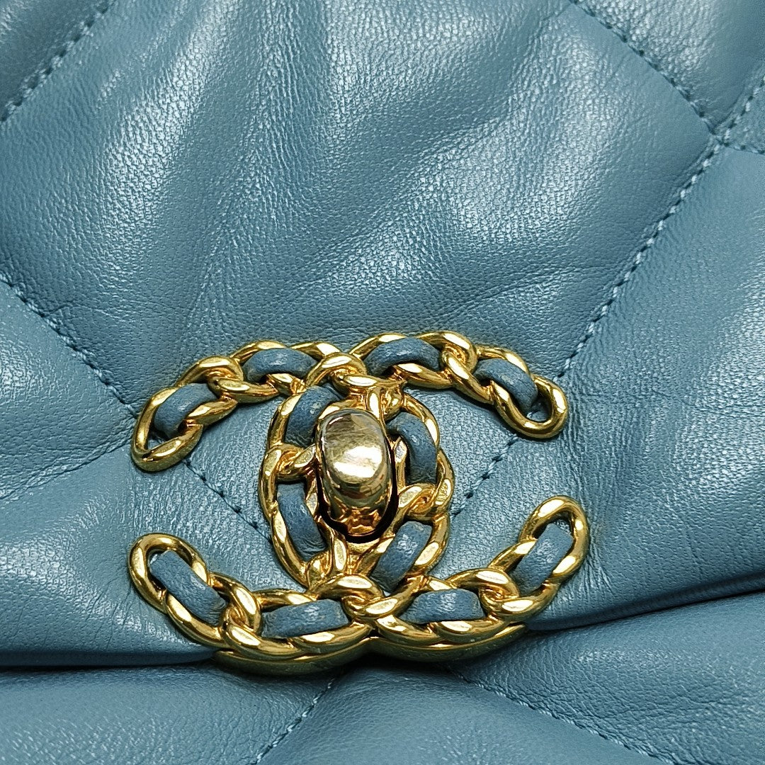CHANEL 19 Small Quilted Lambskin Blue