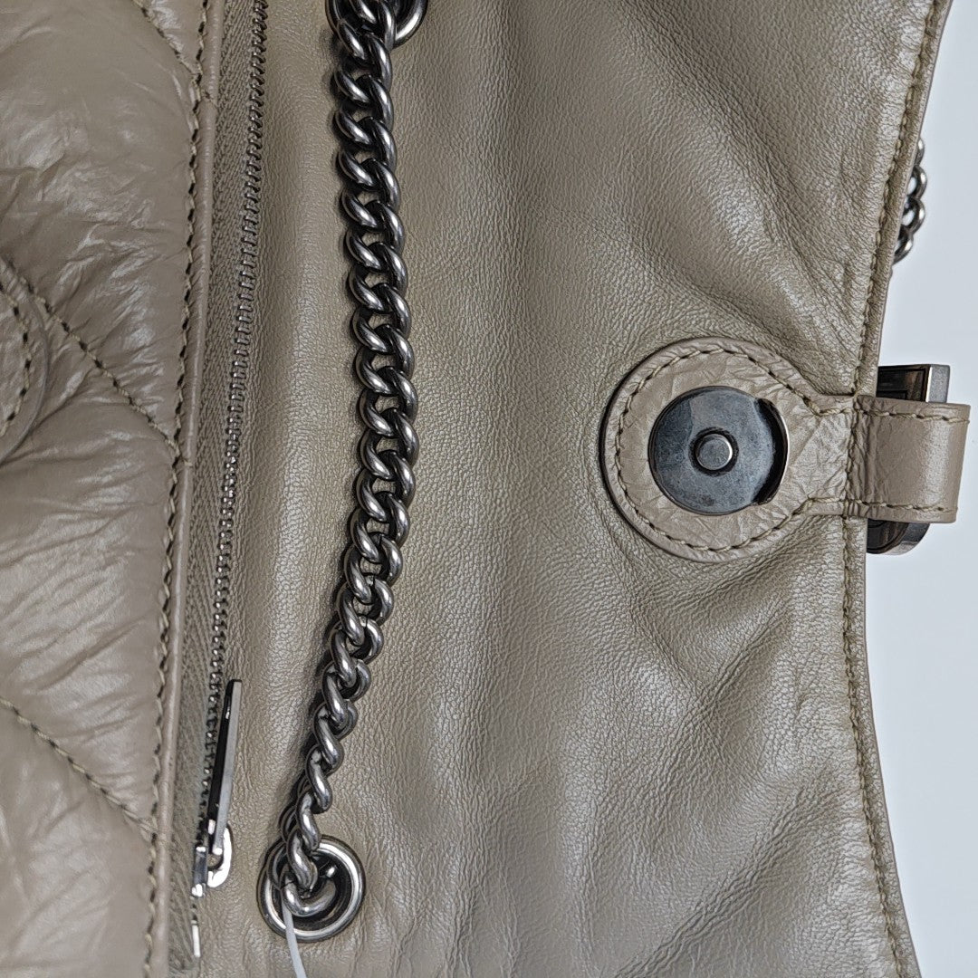 Crush Mini Quilted Calfskin Beige