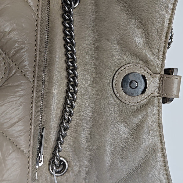 Crush Mini Quilted Calfskin Beige