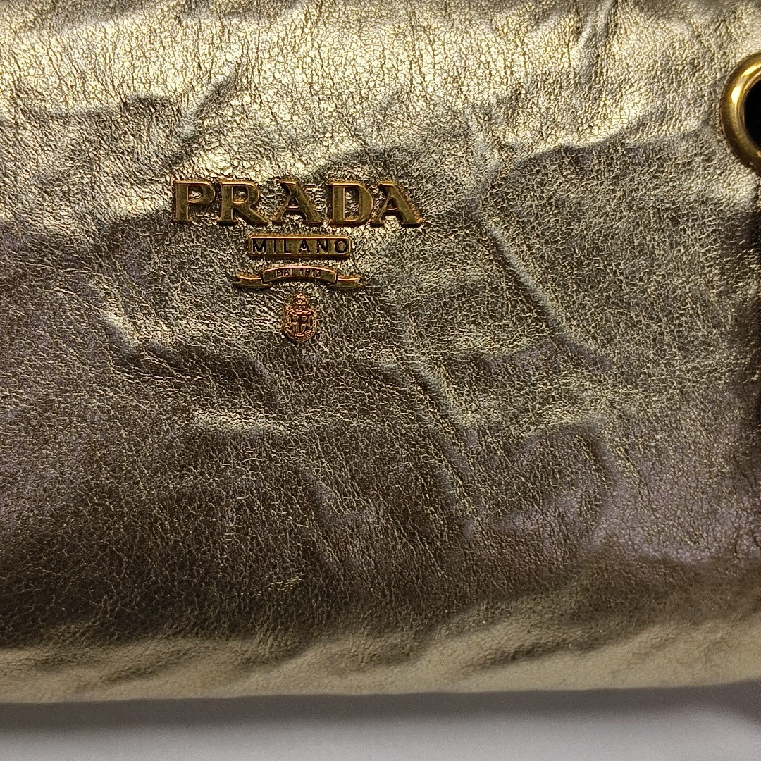 Lambskin Shoulder Bag Gold