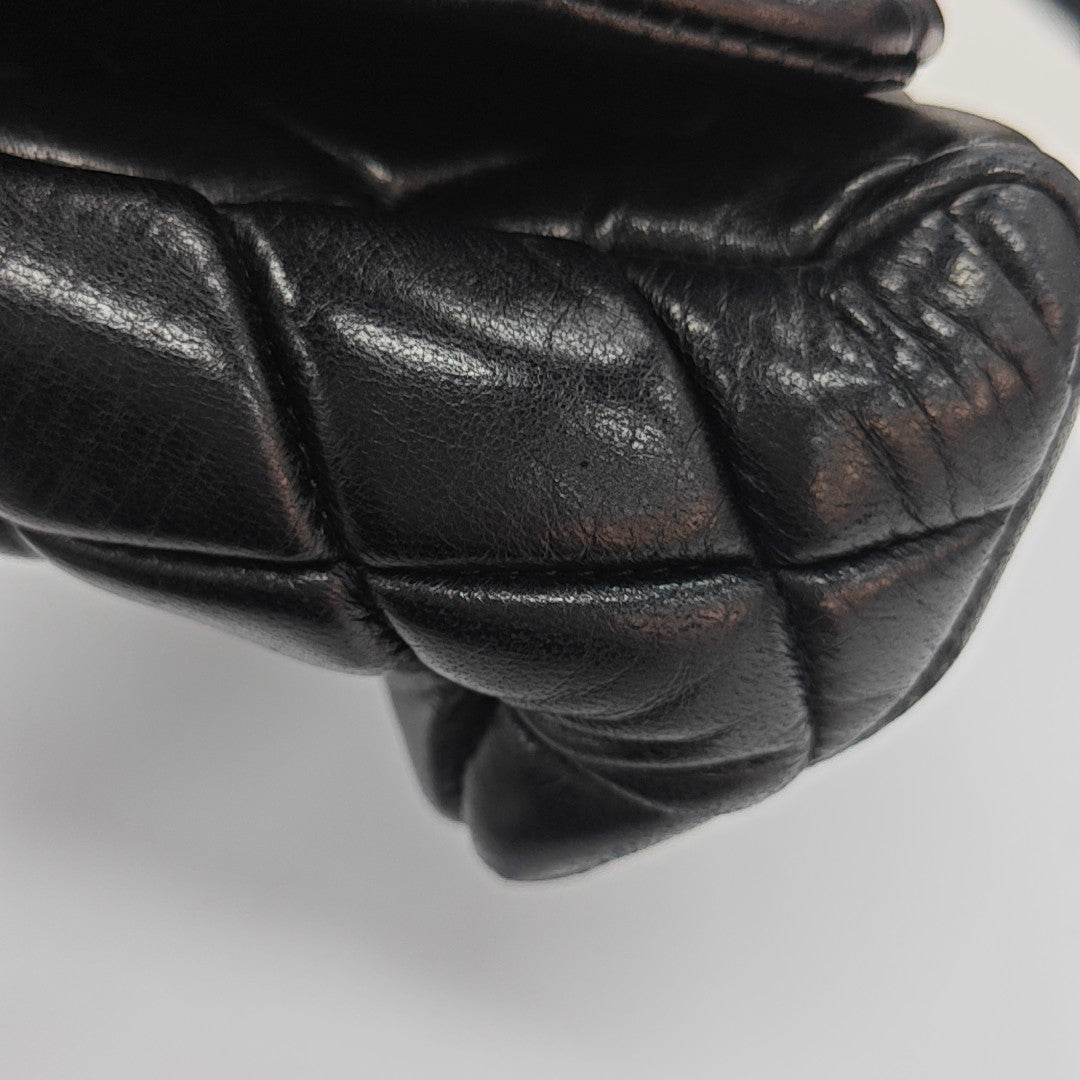 Quilted Lambskin Shoulder Bag Black