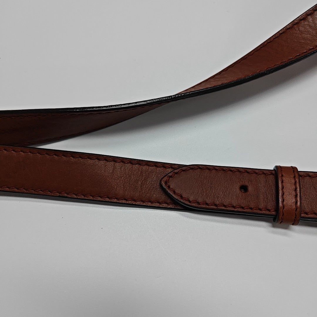Coated Canvas Shoulder Bag Brown
